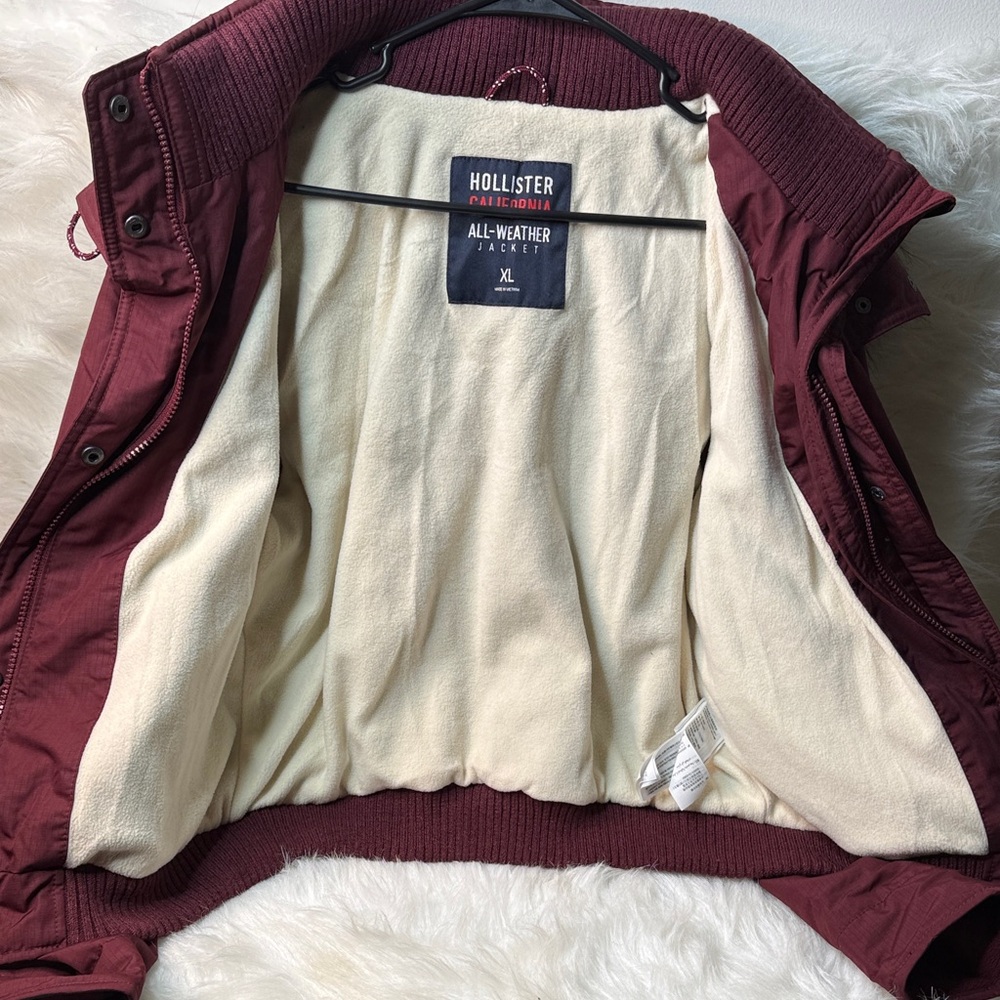 Hollister Burgundy All-Weather Jacket - Picture 3 of 6
